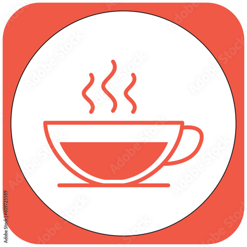 vector image drink icon orange color with white background