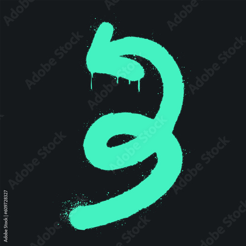 Neon graffiti clip art. Urban street style. Sprayed paint arrows. Splash effects and drops. Grunge and spray texture.