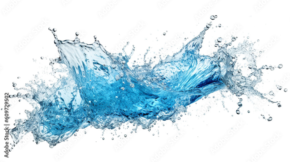 Splashes of water on a white background, isolated Splashes of water on a white background, isolated
