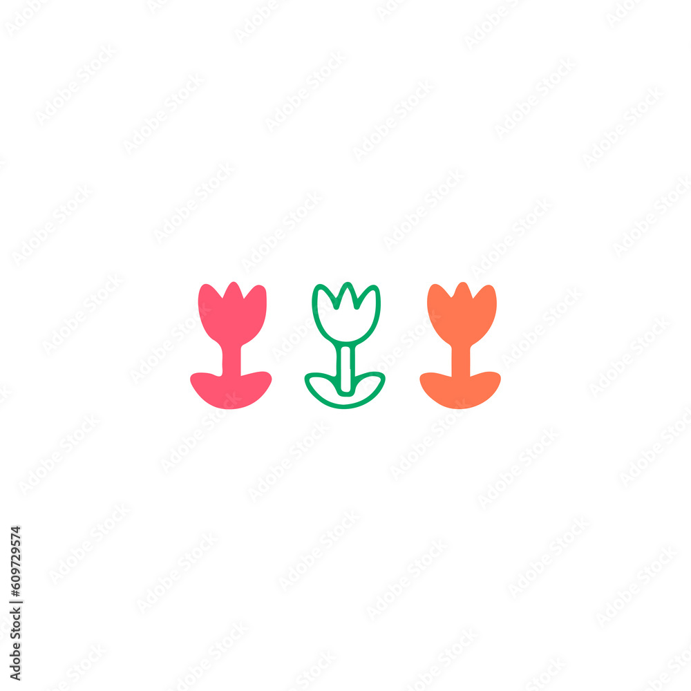 Fototapeta premium colorful floral doodle vector illustration
