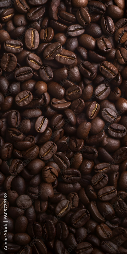 Naklejka premium coffee texture, coffee beans, generative ai