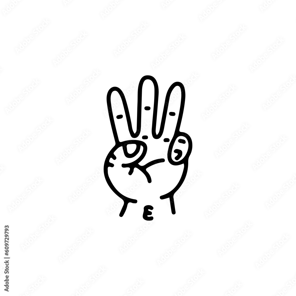 hand doodle vector illustration with poses hand doodle vector illustration with poses