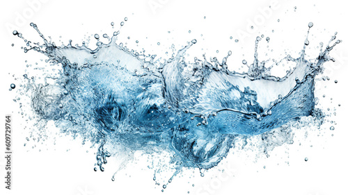 Splashes of water on a white background, isolated