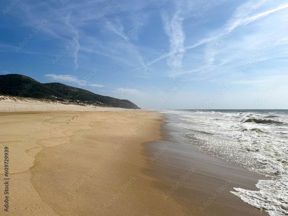 Empty beach in Portugal