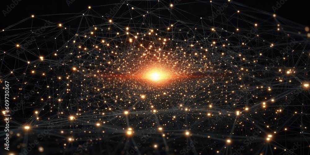 AI Generated. AI Generative. Abstract network atom abstract decoration space galaxy background. Graphic Art AI Generated. AI Generative. Abstract network atom abstract decoration space galaxy background. Graphic Art