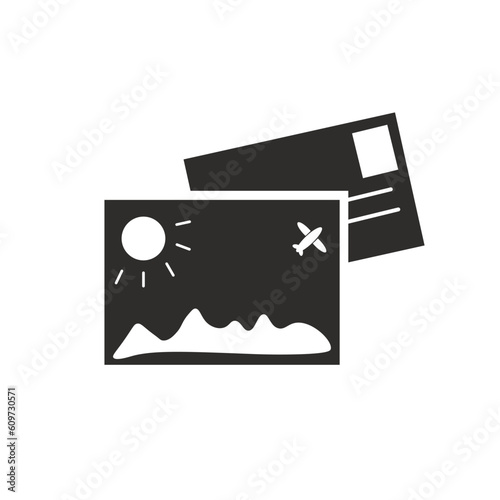 vacation ticket icon vector illustration