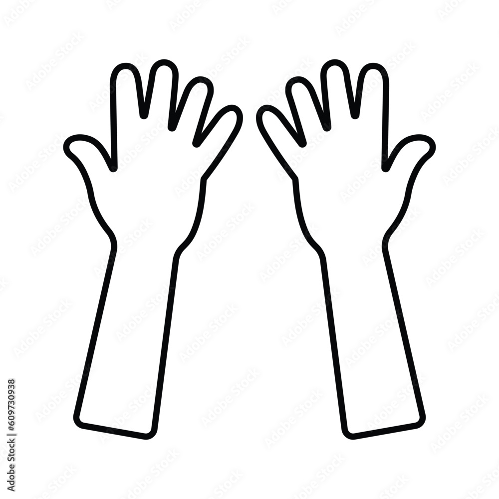 Gloves silhouette style icon. Line icon, outline symbol. Gloves silhouette style icon. Line icon, outline symbol.