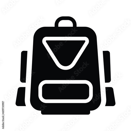 Backpack, bag, camping icon.