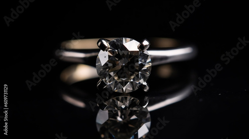 Diamond Engagement Ring  Diamond  Ring image created by Generative AI