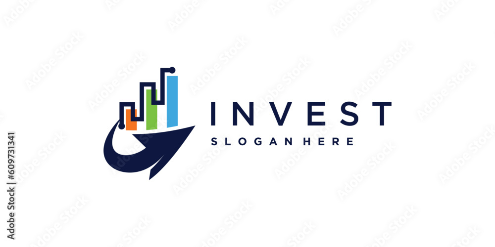Investment logo design vector with modern style Investment logo design vector with modern style