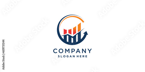 Investment logo design vector with modern style