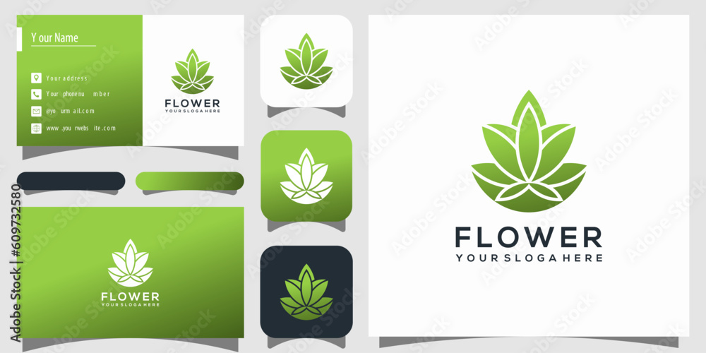 simple and modern lotus flower logo