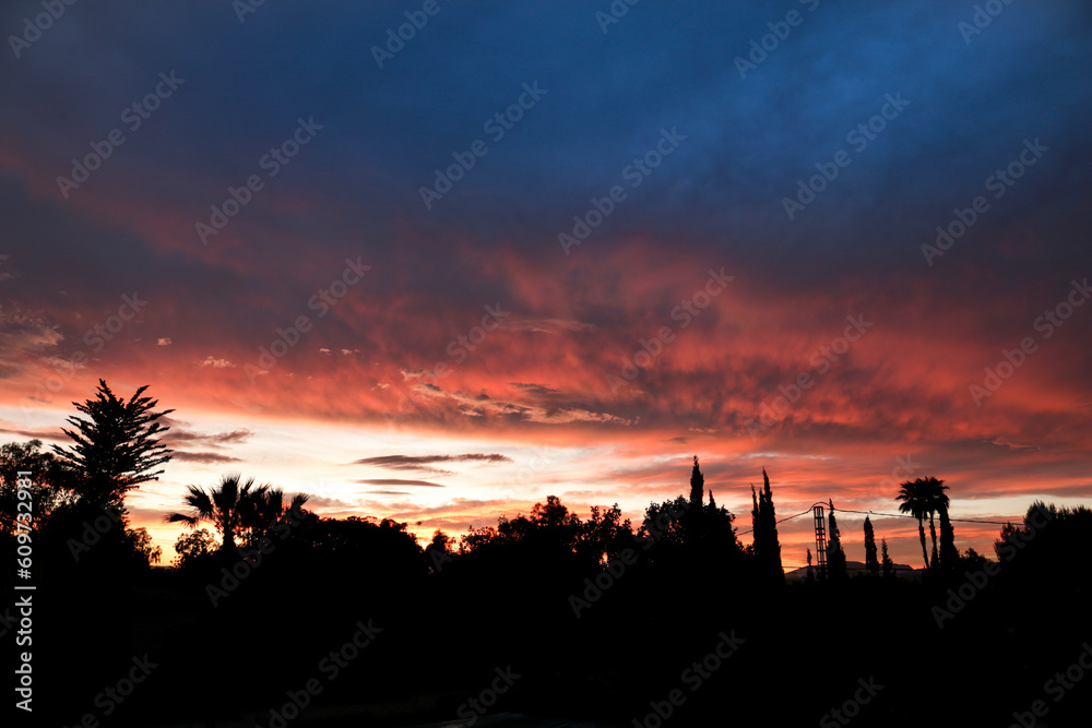 Pink Clouds and lovely sky at Sunset in Alicante Pink Clouds and lovely sky at Sunset in Alicante
