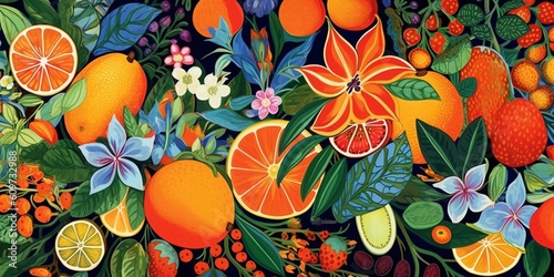 Flowers with fruits and plants KI 