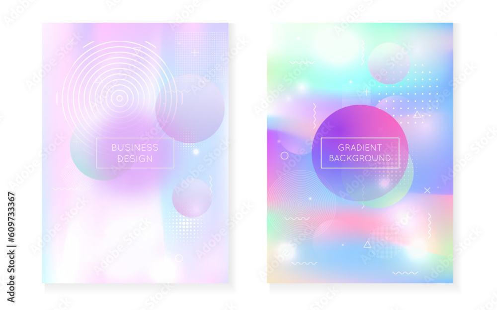 Liquid Texture. Summer Dots. Round Luminous Elements. Violet Space Pattern. Digital Shape. Memphis Flyer. Soft Layout. Hipster Design. Blue Liquid Texture
