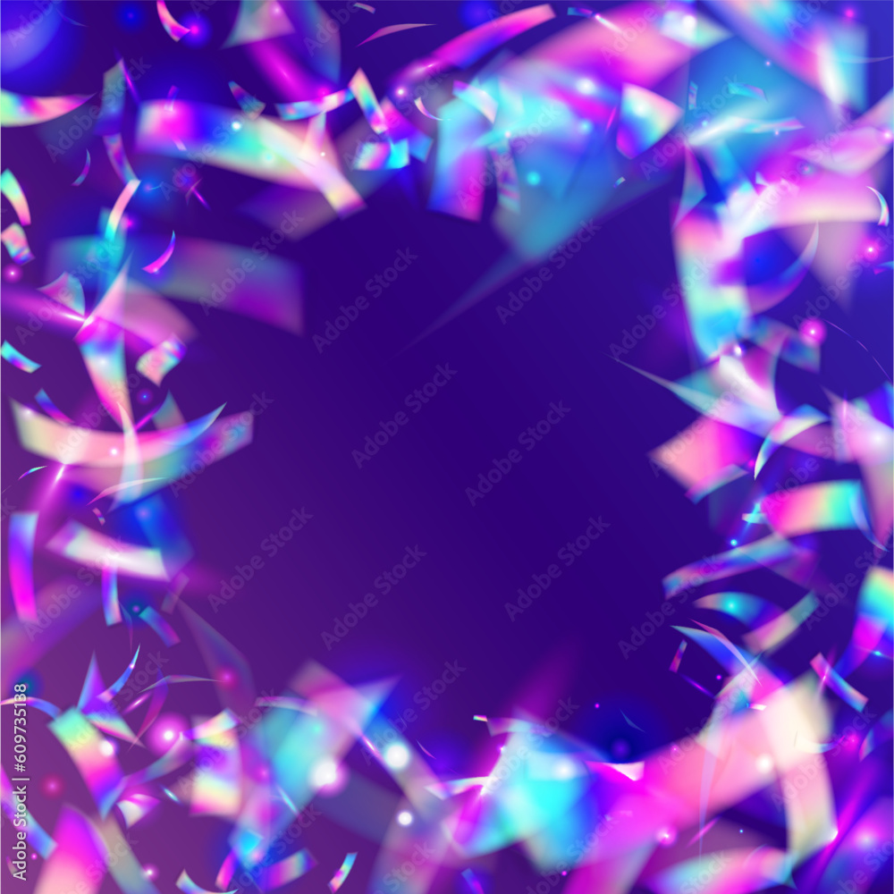 Bokeh Sparkles. Light Texture. Party Design. Falling Glare. Fantasy Foil. Glitter Art. Retro Multicolor Gradient. Pink Laser Glitter. Purple Bokeh Sparkles