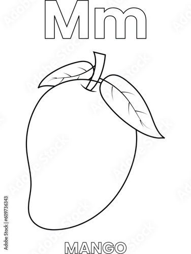 Alphabet coloring page for kids