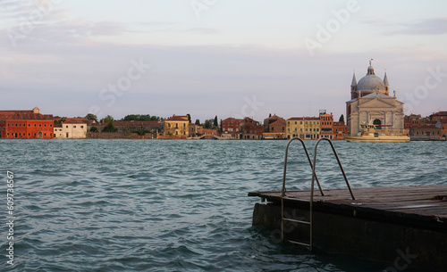 sunset in venice pool, city, architecture, water, river, town, europe, sea, sky, building, travel, church, ship, view, tourism, old, island, house, cityscape, summer, castle, landmark