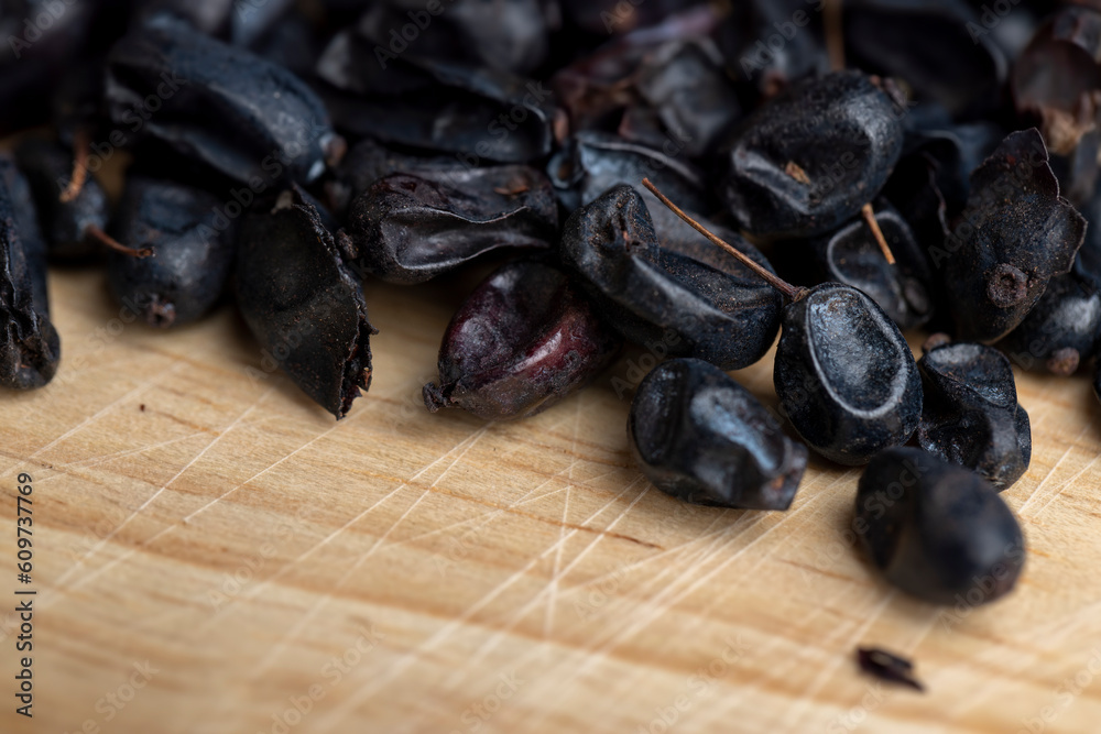 Black spices of dried barberry for cooking meat Black spices of dried barberry for cooking meat