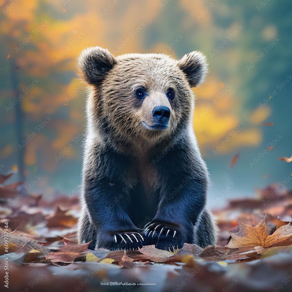 Obraz premium brown bear in the forest