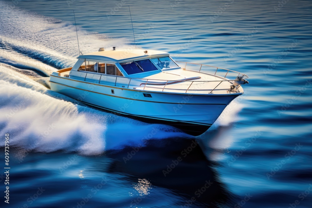 Fototapeta premium motor_boat_in_the_sea