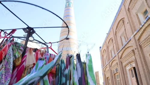 the tallest minaret of uzbekistan in khiva photo