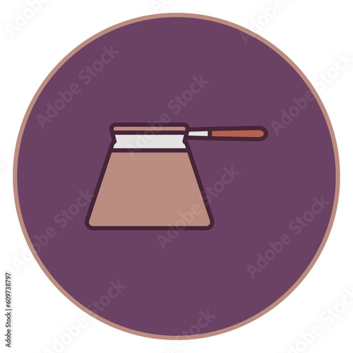 coffee strainer vector icon with purple background