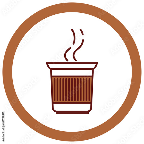 vector icon of a cup of coffee with white background