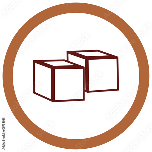 vector icon of sugar squares to sweeten coffee with white background