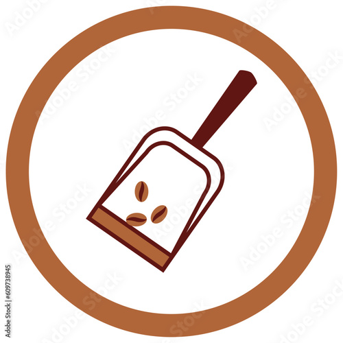 coffee beans vector icon with white background
