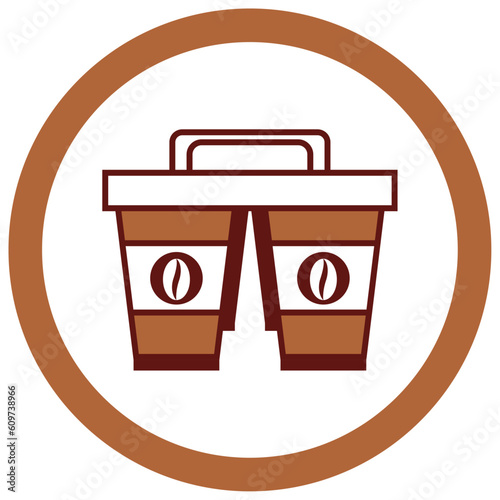 vector icon of a glass of coffee with white background