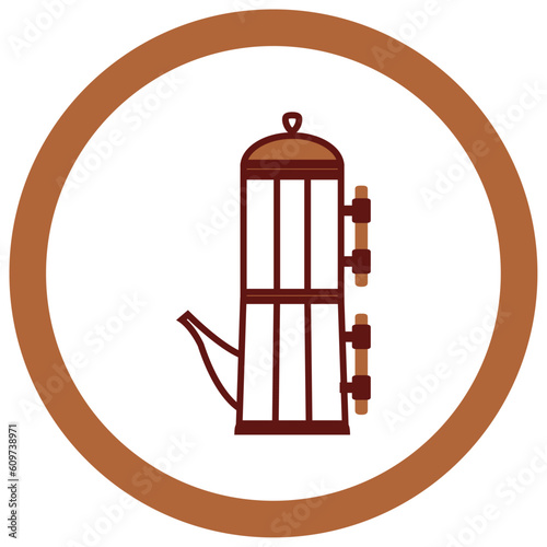 vector icon of a coffee thermos with white background
