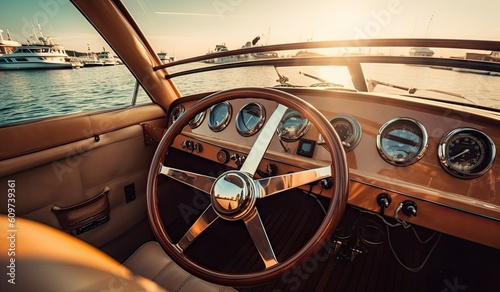 cruise_boat_with_a_steering_wheel_and_dashboard © Alexander Mazzei 