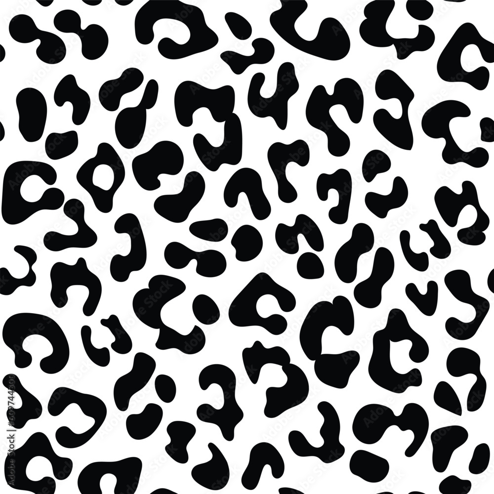 Repeatable leopard print pattern vector illustration.