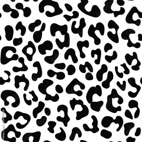 Repeatable leopard print pattern vector illustration.