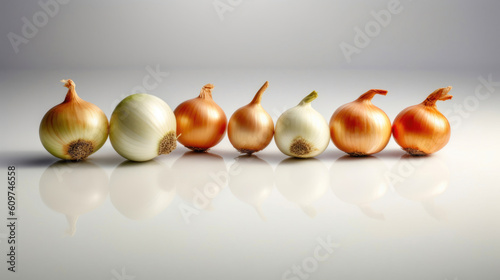 Freshly Harvested Onions. Generative AI