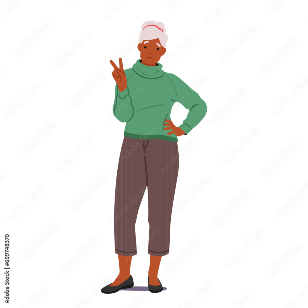 Elderly Woman Expressing Triumph And Accomplishment Through A Victory Gesture, Showcasing Her Resilience, Strength Elderly Woman Expressing Triumph And Accomplishment Through A Victory Gesture, Showcasing Her Resilience, Strength