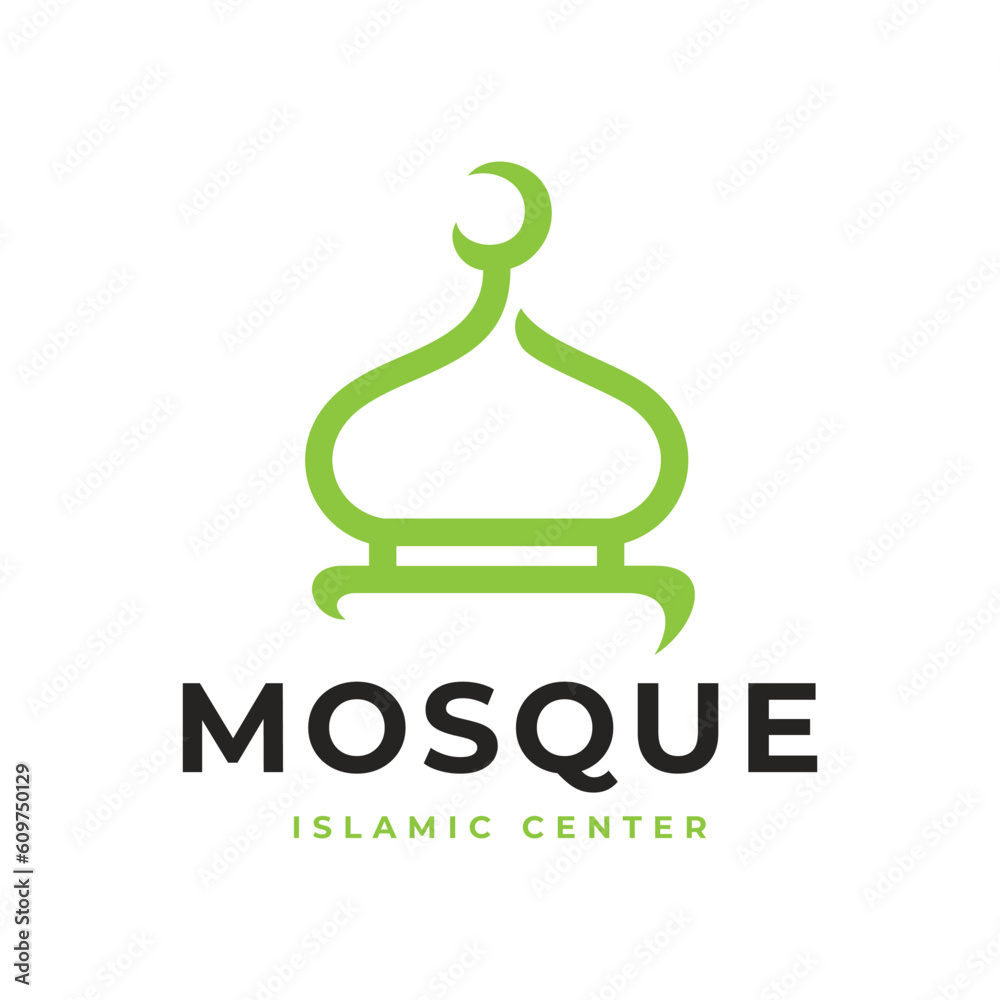Mosque logo vector simple icon illustration design Mosque logo vector simple icon illustration design