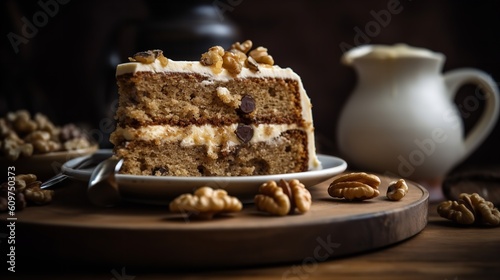 Feel the Crunch with Coffee Walnut Cake