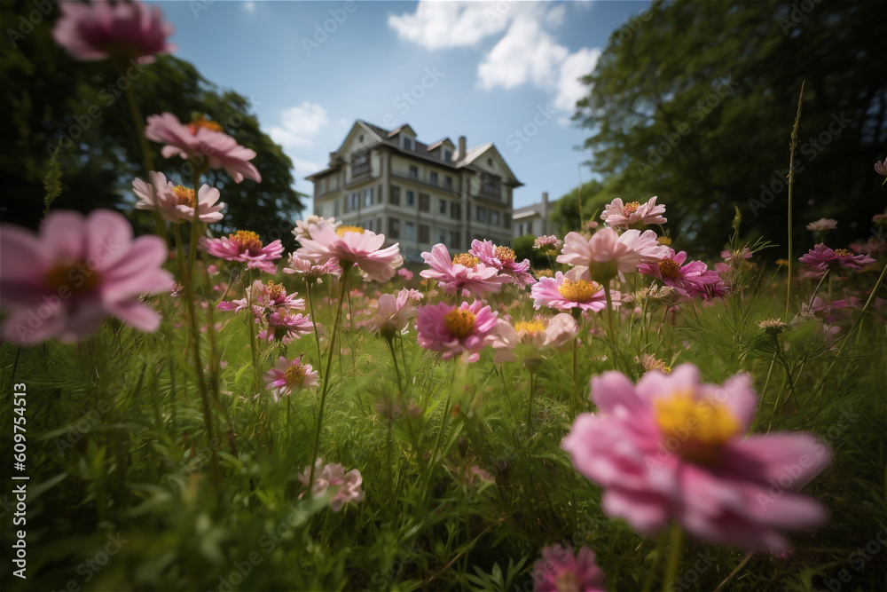 Field of flowers. AI generated content Field of flowers. AI generated content