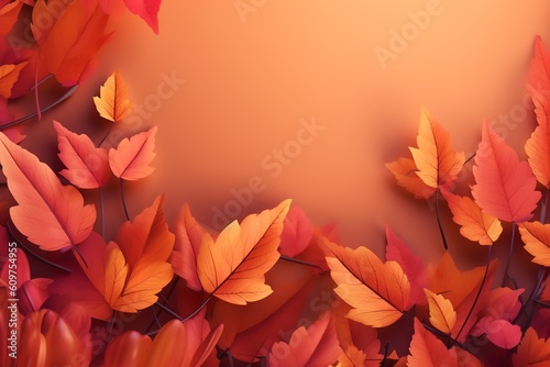 Autumn leaves. Generative ai