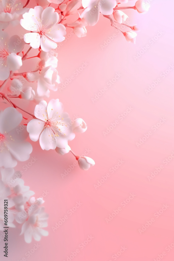 A background of a light pink color gradient with white color. AI generative