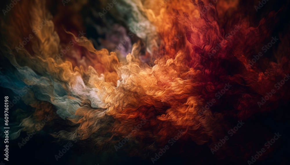 Vibrant colors and abstract shapes create a futuristic, glowing galaxy generated by AI Vibrant colors and abstract shapes create a futuristic, glowing galaxy generated by AI