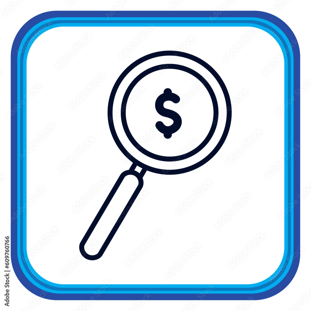 vector image of a magnifying glass in lines with a white background vector image of a magnifying glass in lines with a white background