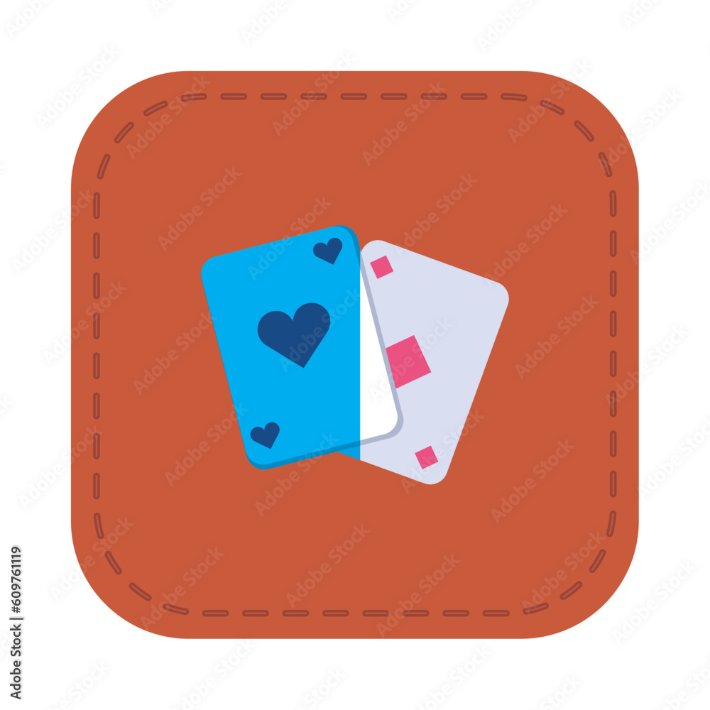 Vector image of a poker card inside a square with rounded corners
Vector image of a poker card inside a square with rounded corners