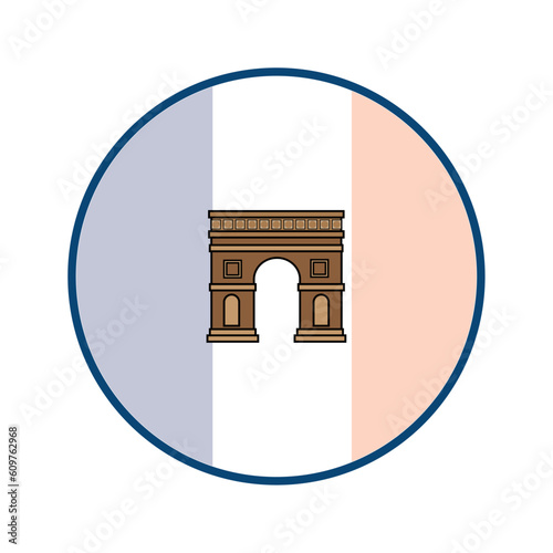 table vector image of a monument with light background