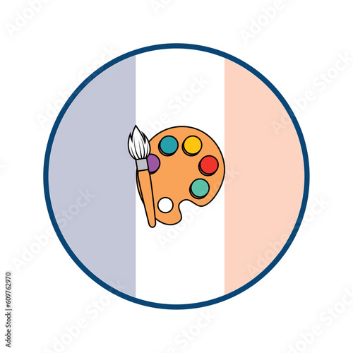 vector image of painting board with light background