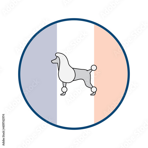 vector image of a dog with light background