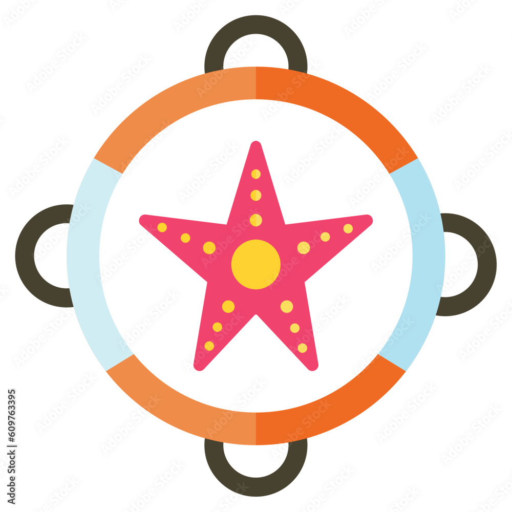 starfish icons with white background starfish icons with white background