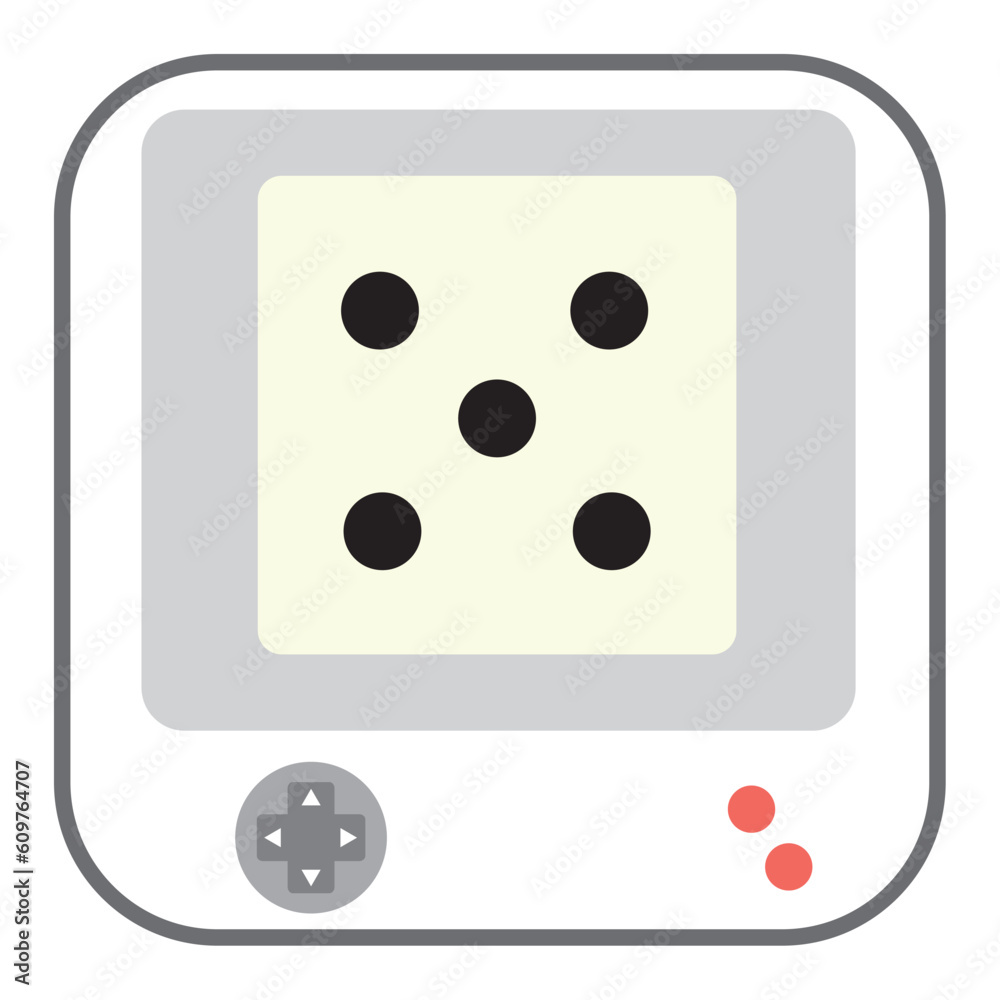 vector icon of a video game dice with gray background vector icon of a video game dice with gray background